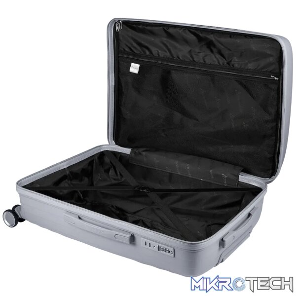 Travelwize Ripple PP 4-Wheel Spinner 65cm Luggage - Platinum - Image 2