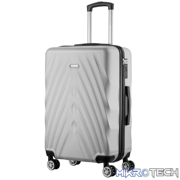 Travelwize Terra ABS 77cm 4-Wheel Spinner Luggage - Silver - Image 2