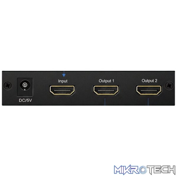 UGreen 1x 2 HDMI Splitter 4K 30Hz 3D – Black - Image 2