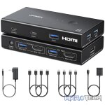 UGreen 2-In-1 HDMI KVM Switch 4 USB Ports 4K@60Hz–Black