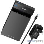 UGreen 3.5" SATA Hard Drive USB 3.0 Enclosure 5Gbps – Black