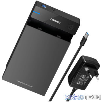 UGreen 3.5" SATA Hard Drive USB 3.0 Enclosure 5Gbps – Black