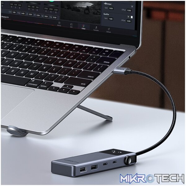 100W PD and 10Gbps USB Ports – Grey