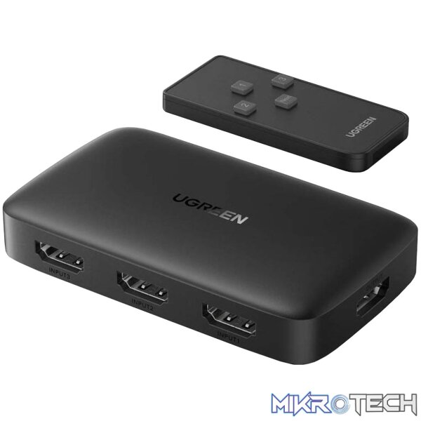 UGreen CM332 3-in-1 HDMI 1.4 Switch 4K - Image 2