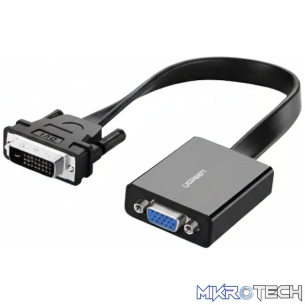 UGreen DVI-D 24+1 to VGA Active Video Adapter (Male to Female) – Black - Image 3