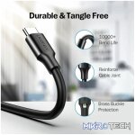 UGreen Type-C to USB 3.0 Cable 2m – Fast Charging 3A, 5Gbps Sync – Black - Image 3
