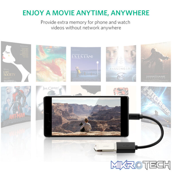UGreen Type-C to USB-A Adapter (Male to Female, 15cm)– Black - Image 6