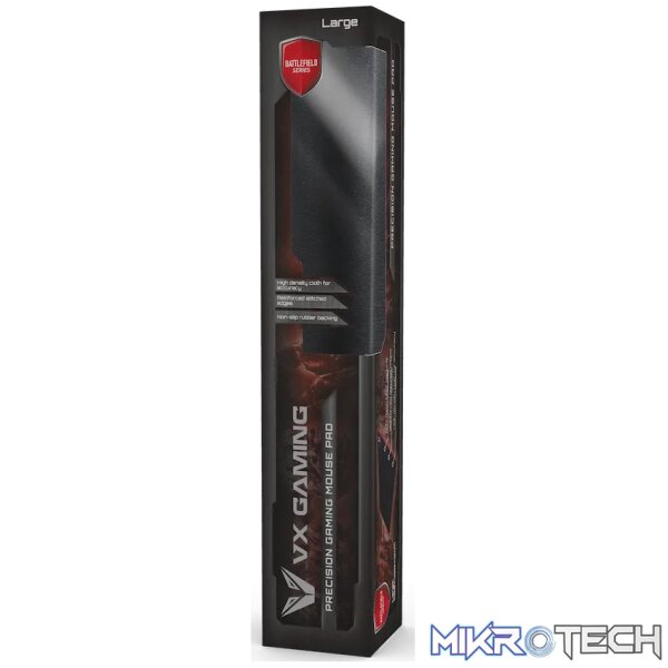 VX Gaming Battlefield series gaming mousepad - Extra large black/red - 550mm - Image 2