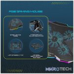 VX Gaming Boreas Series 5-Fan 17 inch Notebook Cooling Stand - Image 3