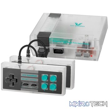 VX Gaming Classic 2.0 Series Game Station with 2 Controllers - Clear