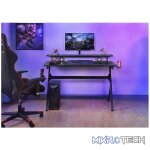 VX Gaming Donahue Gaming Desk - Black with Headphone Hook - Image 2