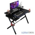VX Gaming Donahue Gaming Desk - Black with Headphone Hook