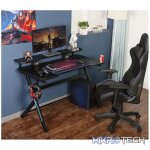 VX Gaming Donahue Gaming Desk - Black with Headphone Hook - Image 8