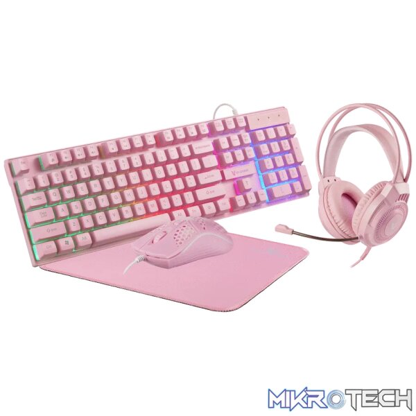 VX Gaming Freya Pink 4 -in-1 Rainbow Combo VX Gaming Freya Pink 4 -in-1 Rainbow Combo