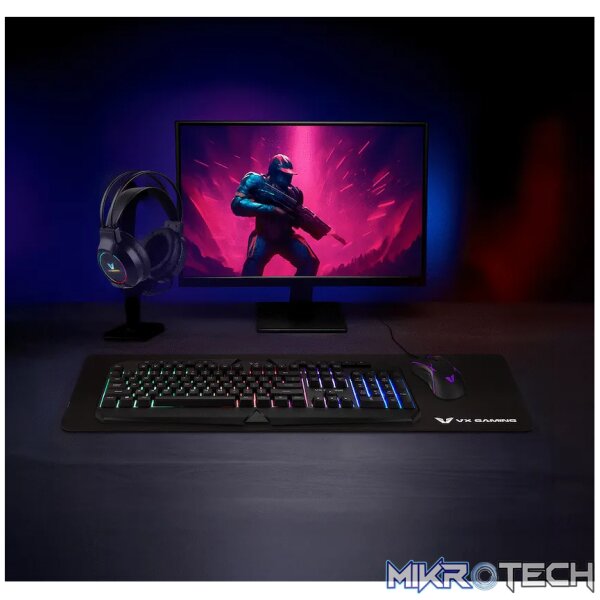 VX Gaming Heracles Series 4-in-1 Combo KB, Mouse, Mousepad, Headset - Image 6