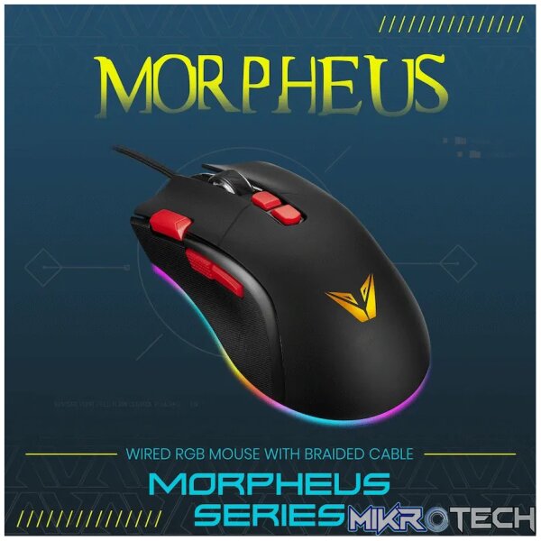 VX Gaming Morpheus Series Wired RGB Mouse with Braided Cable - Image 5