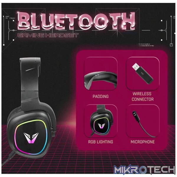 VX Gaming Stealth Series Wireless Gaming Headset - RGB - Image 4