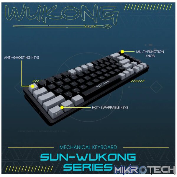 VX Gaming Sun-Wukong RGB Hot Swappable Mechanical Keyboard - Image 6