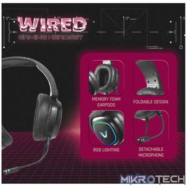 VX Gaming Thunder series Gaming Headset RGB - Image 4