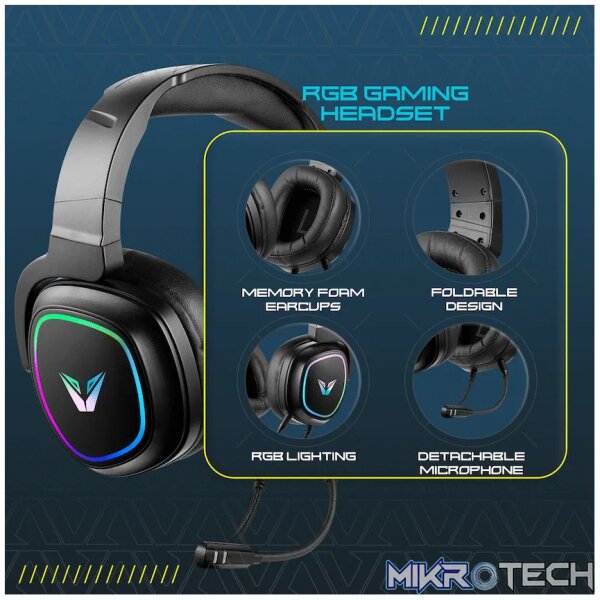 VX Gaming Thunder series Gaming Headset RGB - Image 9