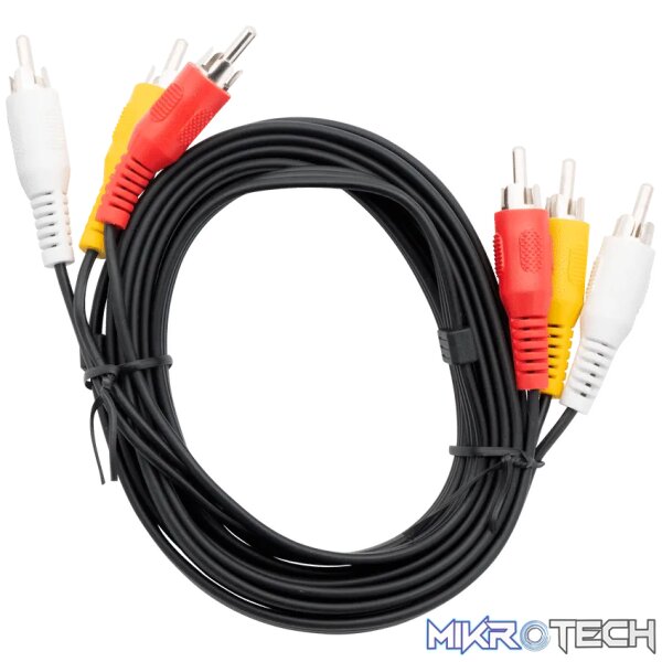 Volkano 3 RCA to 3 RCA Cable 3m Volkano 3 RCA to 3 RCA Cable 3m