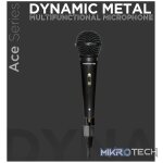 Volkano Ace Series Metal Wired Dynamic Vocal Microphone - Black - Image 4