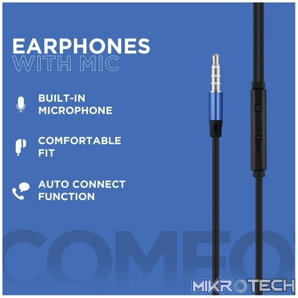 Volkano Alloy Series Metal Earphone - Blue - Image 5