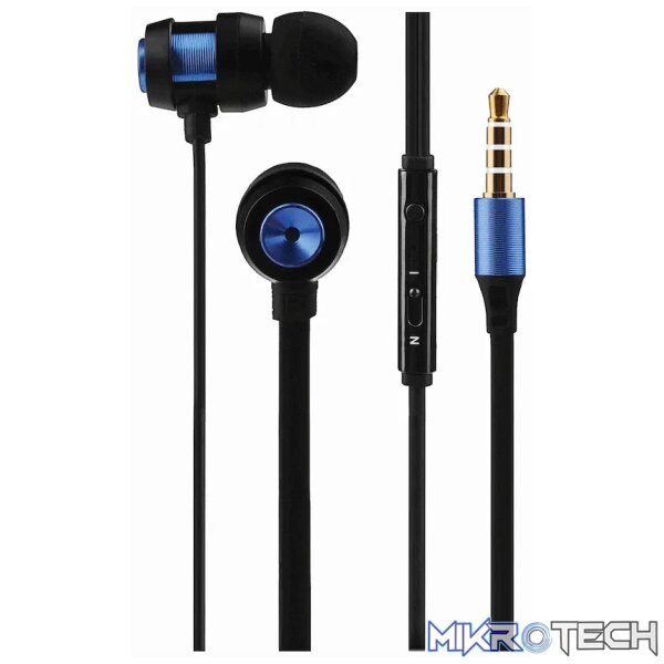 Volkano Alloy Series Metal Earphone - Blue Volkano Alloy Series Metal Earphone - Blue