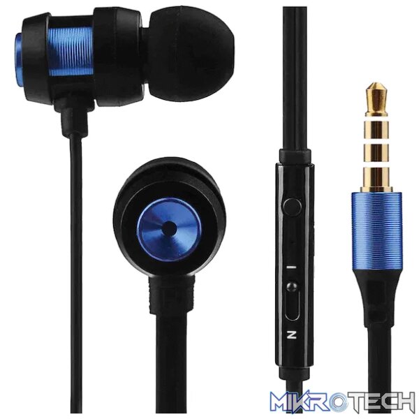 Volkano Alloy Series Metal Earphone - Blue - Image 8