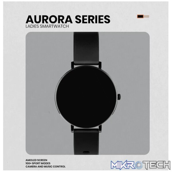 Volkano Aurora Series Ladies Smart Watch - Black - Image 4