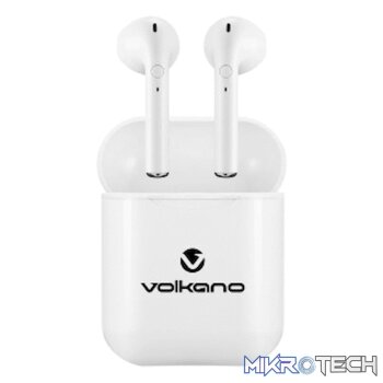 Volkano Buds Plus Series TWS with Silicone - White
