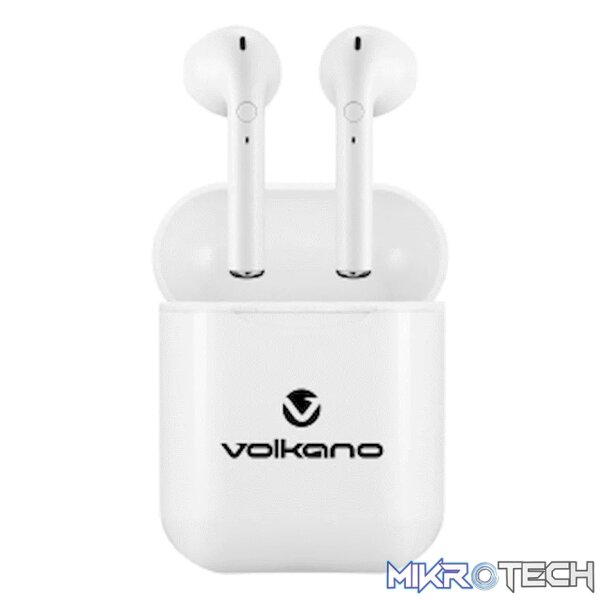 Volkano Buds Plus Series TWS with Silicone - White Volkano Buds Plus Series TWS with Silicone - White