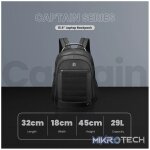 Volkano Captain 15.6 inch Laptop Backpack - Black - Image 5
