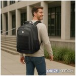 Volkano Captain 15.6 inch Laptop Backpack - Black - Image 10