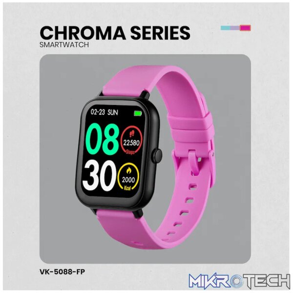 Volkano Chroma Series Smartwatch with Flamingo Pink Strap - Image 6