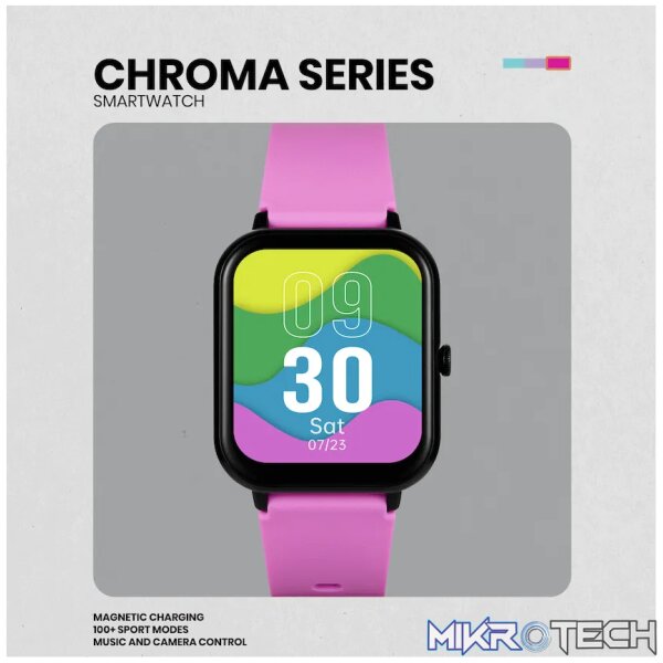 Volkano Chroma Series Smartwatch with Flamingo Pink Strap - Image 8