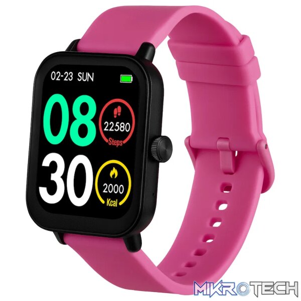 Volkano Chroma Series Smartwatch with Pink Strap - Image 3