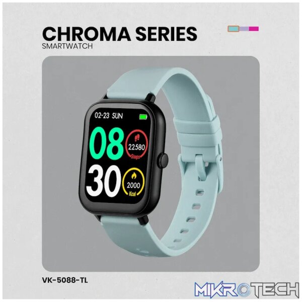 Volkano Chroma Series Smartwatch with Teal Strap - Image 15
