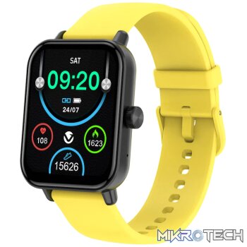 Volkano Chroma Series Smartwatch with Yellow Strap