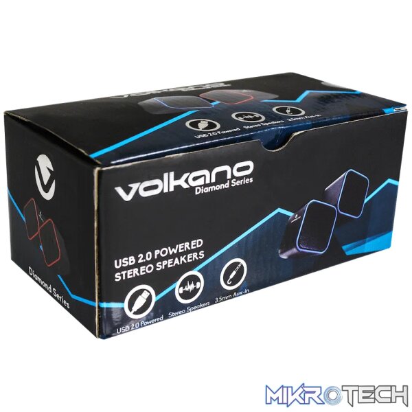Volkano Diamond Series USB Speaker - Blue - Image 2