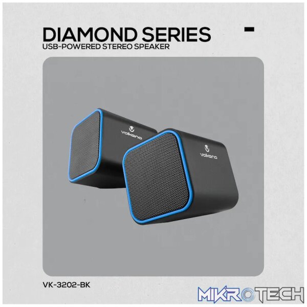 Volkano Diamond Series USB Speaker - Blue - Image 7