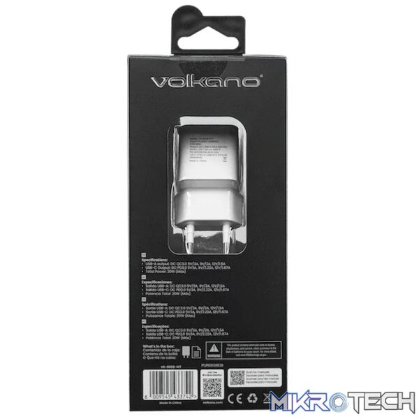 Volkano Dyna Duo 20w PD + QC 3.0 Wall Charger - Image 3