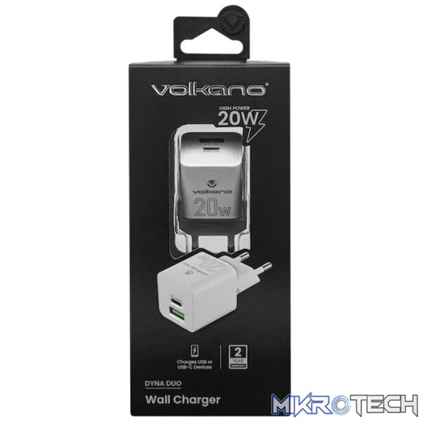 Volkano Dyna Duo 20w PD + QC 3.0 Wall Charger - Image 4