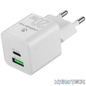 Volkano Dyna Duo 20w PD + QC 3.0 Wall Charger