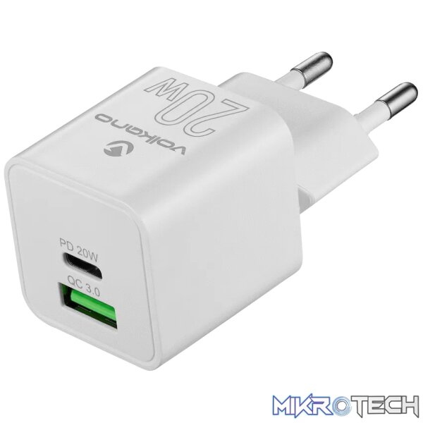 Volkano Dyna Duo 20w PD + QC 3.0 Wall Charger Volkano Dyna Duo 20w PD + QC 3.0 Wall Charger