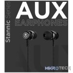 Volkano Earphones with Mic - STANNIC SERIES - Black - Image 5