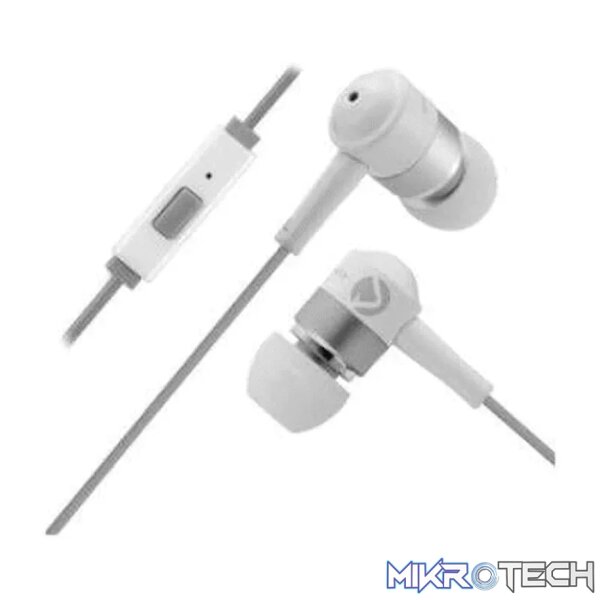 Volkano Earphones with Mic - Stannic Series - White - Image 2