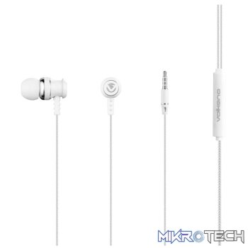 Volkano Earphones with Mic - Stannic Series - White