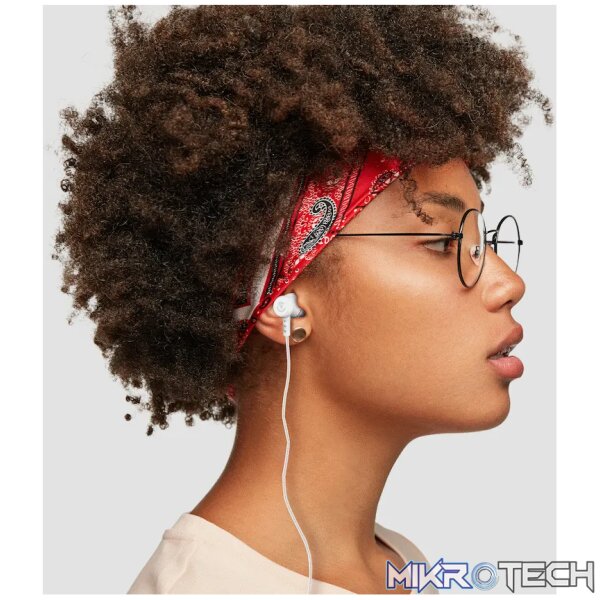 Volkano Earphones with Mic - Stannic Series - White - Image 6