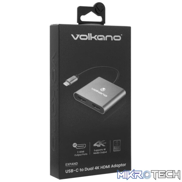 Volkano Expand Series USB-C to Dual 4K HDMI Adaptor - Image 3